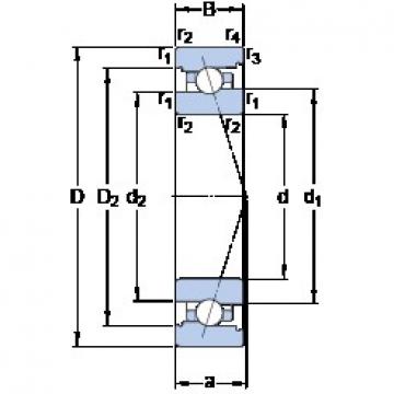 30 mm x 55 mm x 13 mm  SKF 7006 ACB/HCP4A Rolamentos de esferas de contacto angulares lubrificados com óleo de ar ecológico