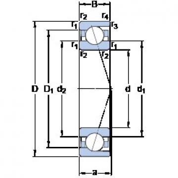 110 mm x 170 mm x 28 mm  SKF 7022 ACD/HCP4A Rolamentos de precisão de Alta capacidade de carga