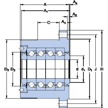 SKF FBSA 210 A/QFC Rolamentos de esferas de contacto angular selados com lubrificação de gorduras