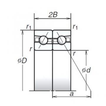 75 mm x 115 mm x 18 mm  NSK 75BTR10H Rolamentos de precisão de Alta capacidade de carga